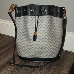 Gucci Microguccissima Vintage Navy Shoulder Bag